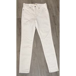 Madewell 10" High Rise Skinny White Jeans Size 27